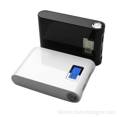 12,000mAh LED Power Bank for iPhone with LED Torch, White/Black